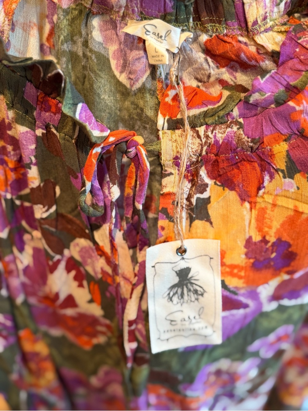 EASEL | Floral Long Sleeve Maxi Dress - Picture 4 of 4
